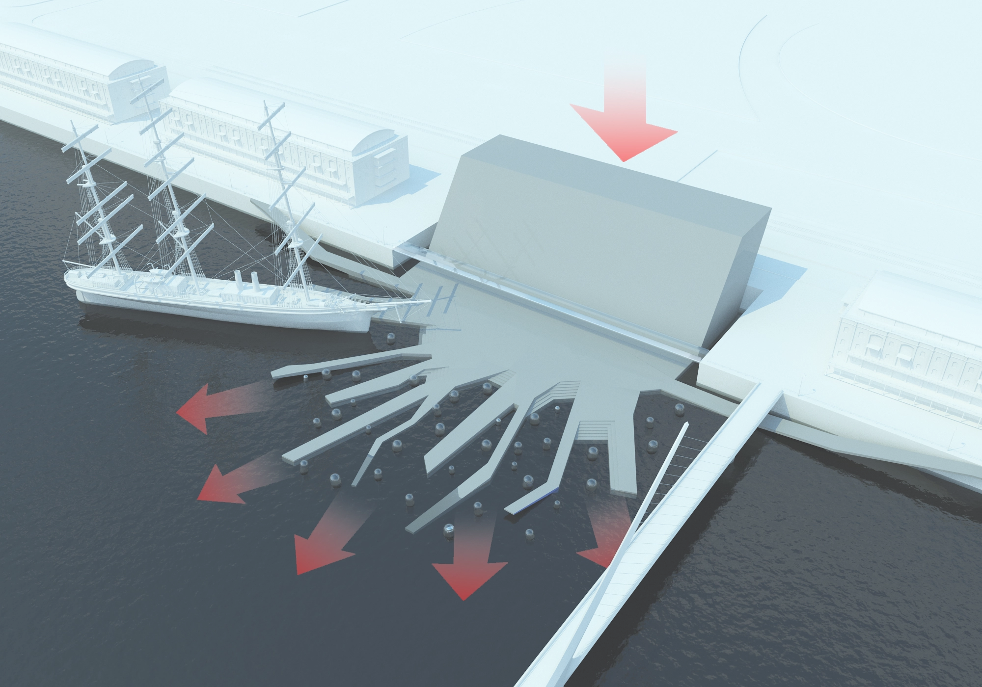 Design diagram 3 for Floating art, Buenos Aires, Argentina.